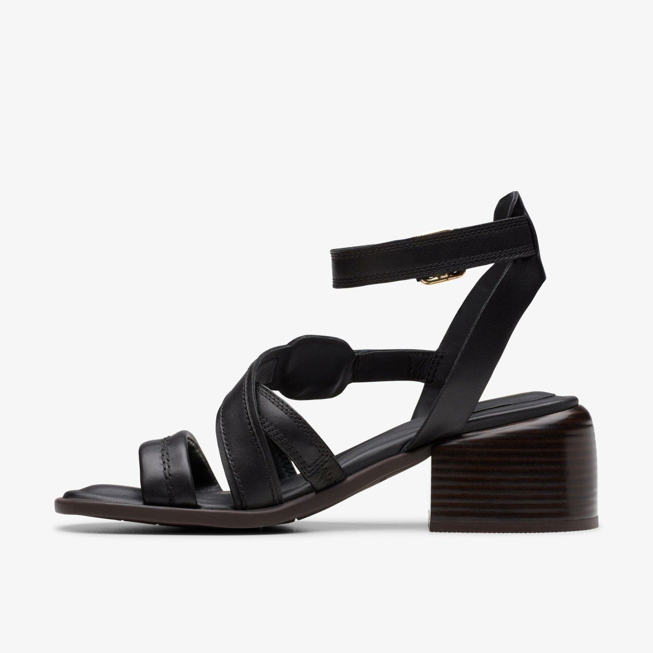 Morwyn Strap Black Leather | Clarks for sale