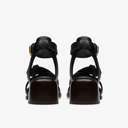 Morwyn Strap Black Leather | Clarks for sale