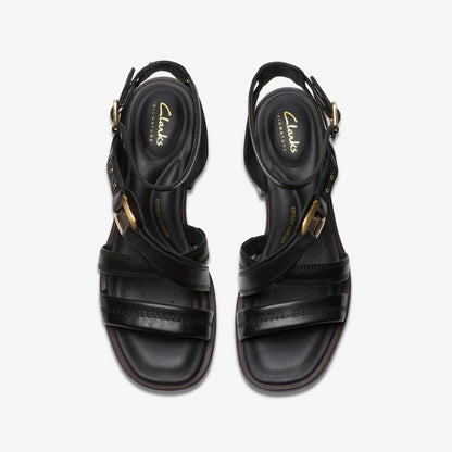 Morwyn Strap Black Leather | Clarks for sale