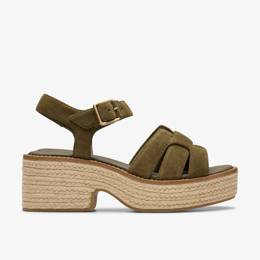 Coledale Strap Dark Olive Suede | Clarks outlet