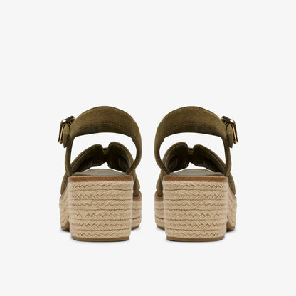 Coledale Strap Dark Olive Suede | Clarks outlet