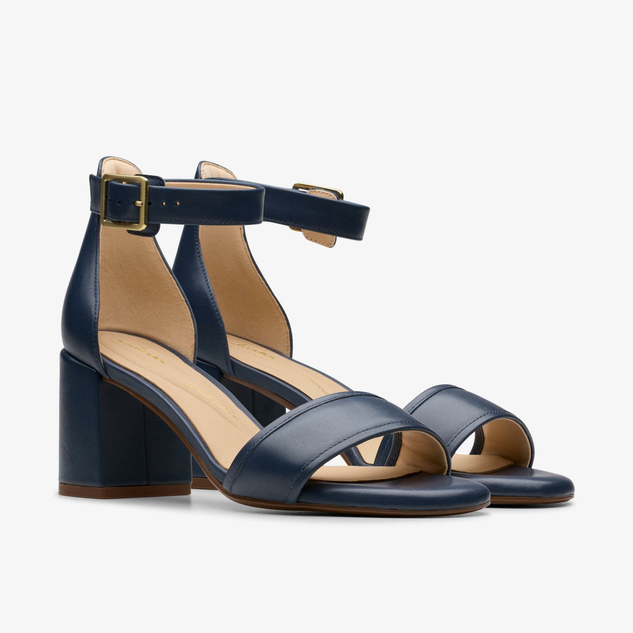 Ezoria Mae Navy Leather | Clarks outlet