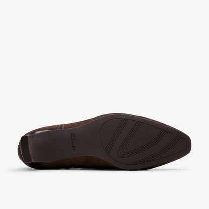Edina Up Dark Brown Suede | Clarks online
