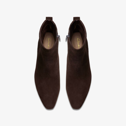 Edina Up Dark Brown Suede | Clarks online