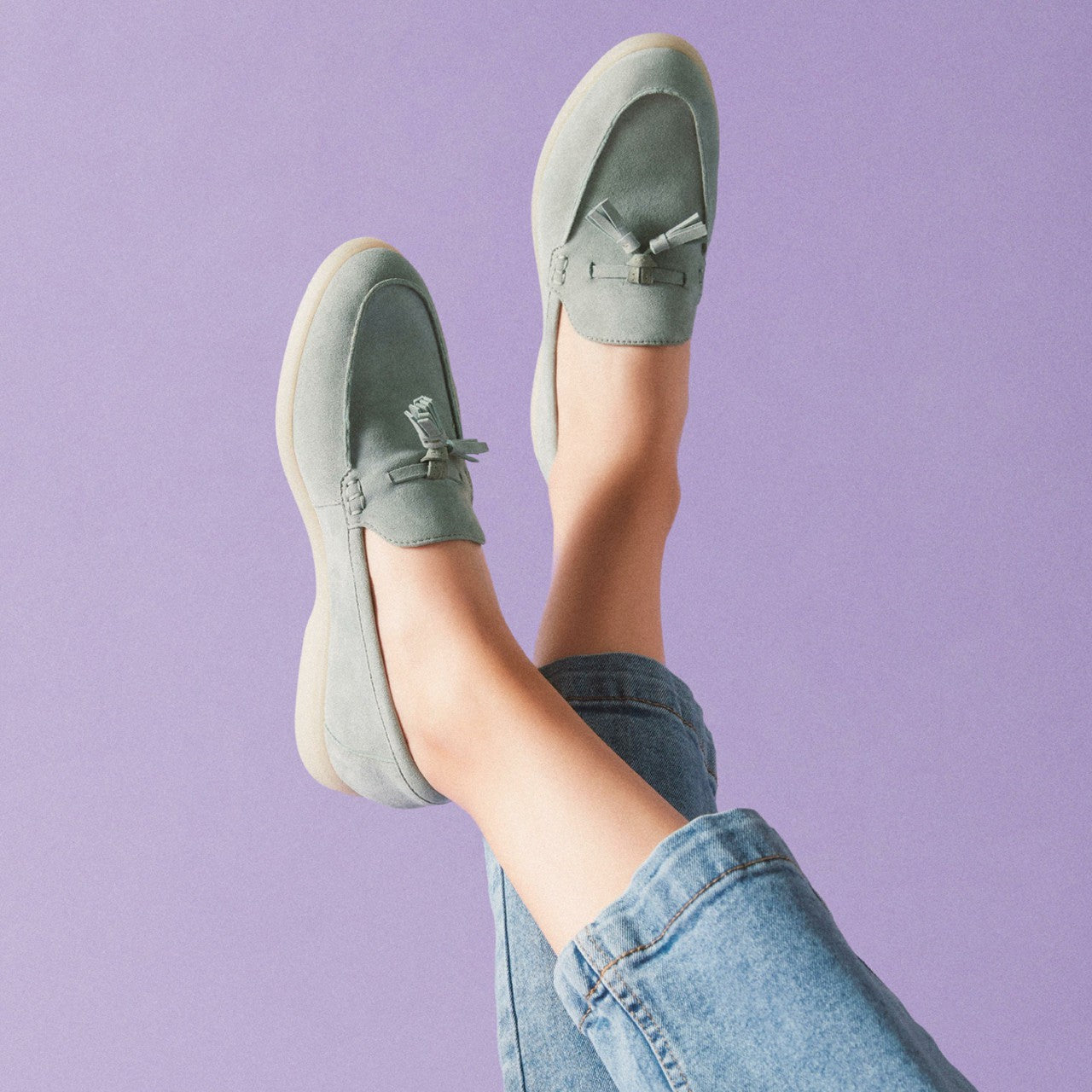 Narini Edge Light Green Suede | Clarks Sale