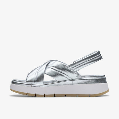 Tuscan Cross Silver Leather | Clarks online