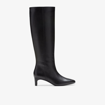 Edina Tall Black Leather | Clarks on Sale