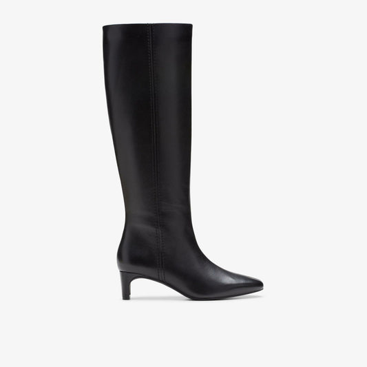 Edina Tall Black Leather | Clarks on Sale