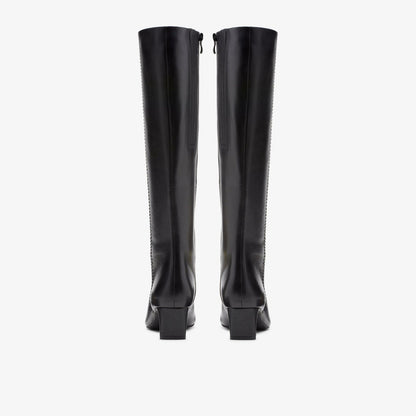 Edina Tall Black Leather | Clarks on Sale