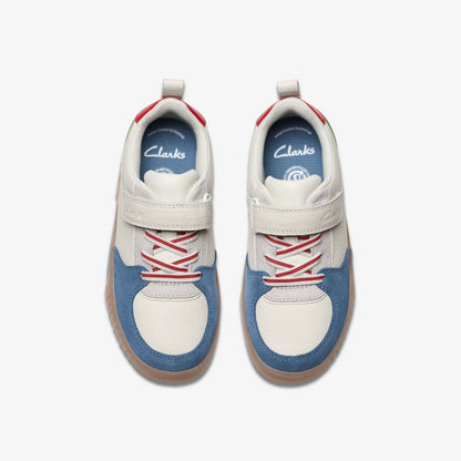 Oslo Vibe Kid White/Blue | Clarks for sale
