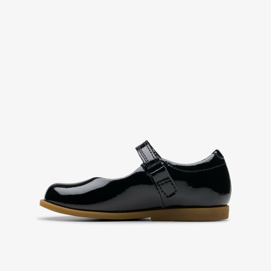 Drew Tap Toddler Black Patent | Clarks for sale