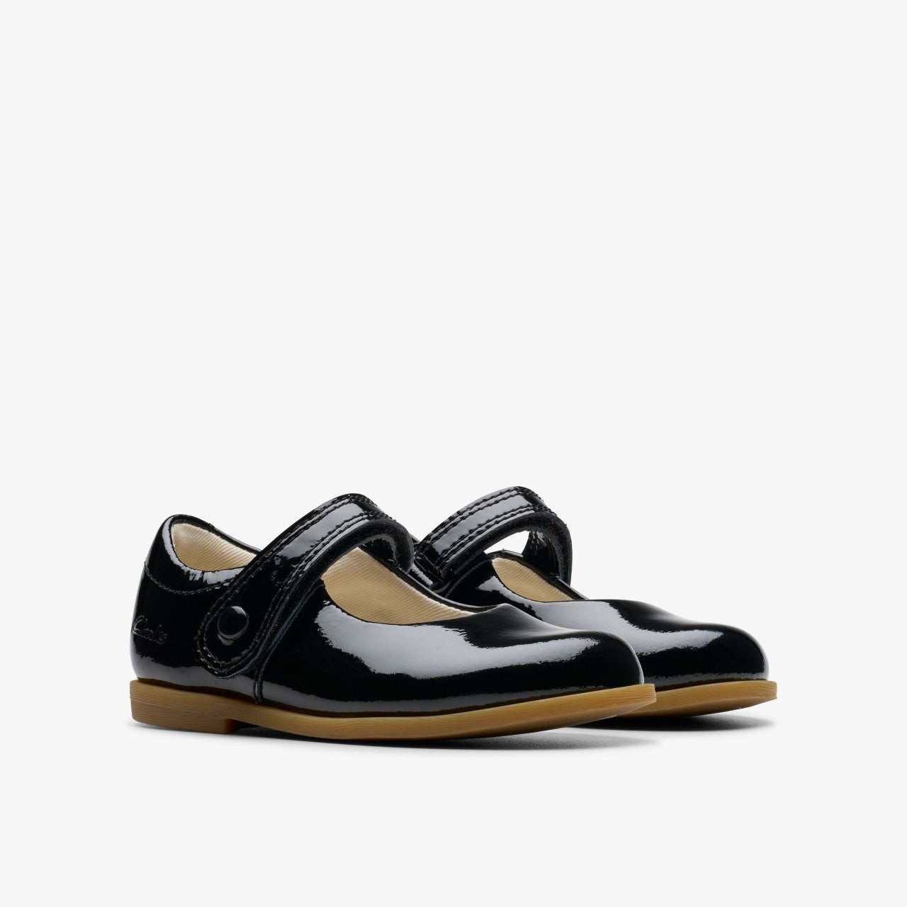 Drew Tap Toddler Black Patent | Clarks for sale
