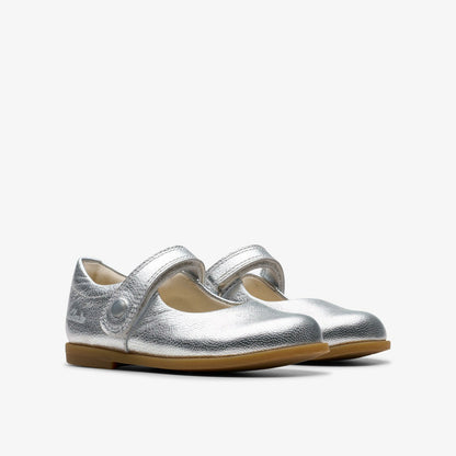 Drew Tap Toddler Silver Metallic | Clarks on Sale