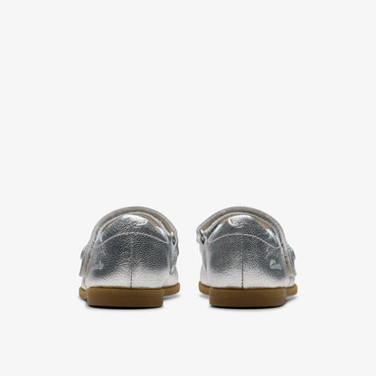 Drew Tap Toddler Silver Metallic | Clarks on Sale