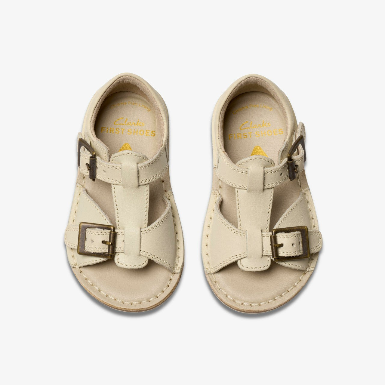 Playsun RF Toddler Off White Leather | Clarks for sale