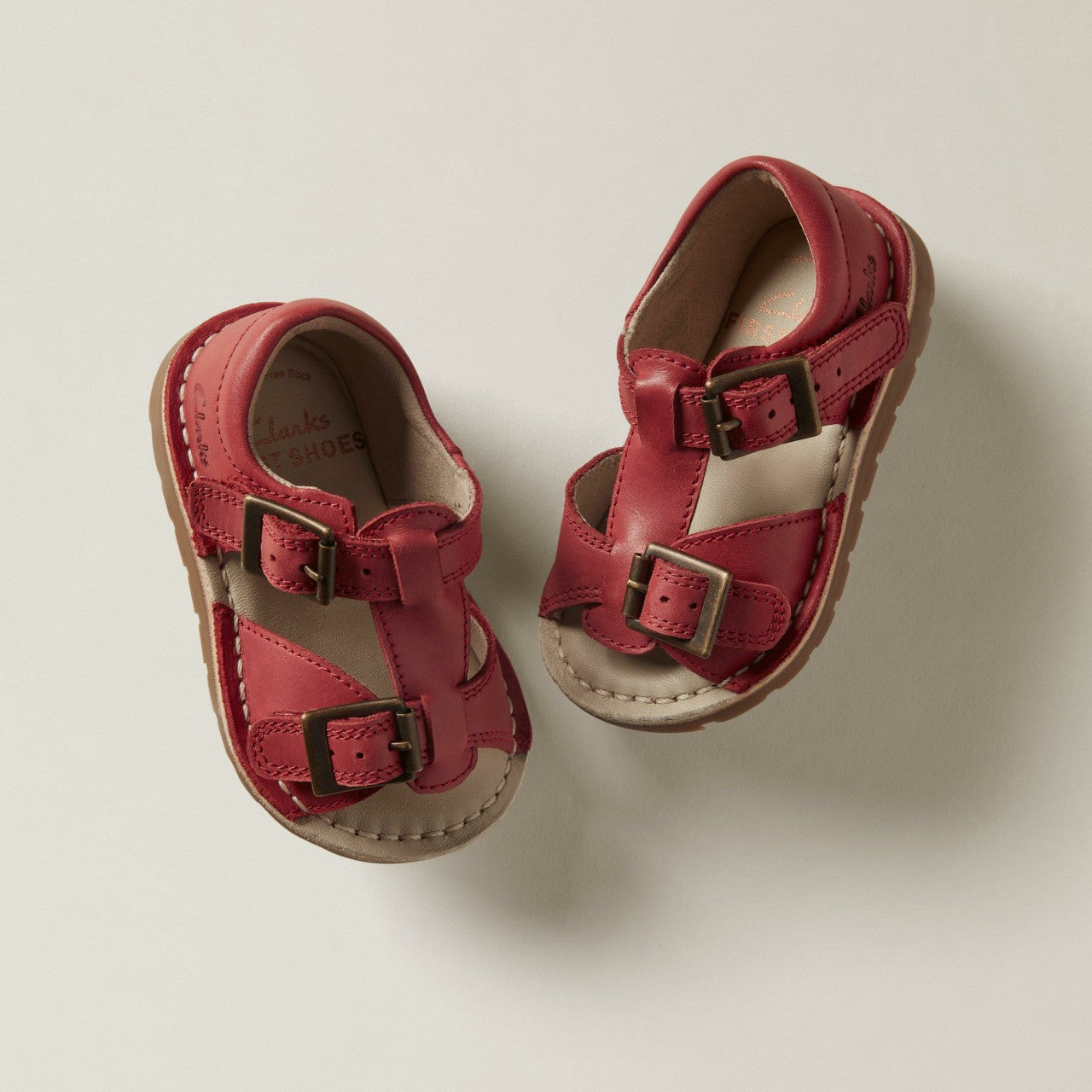 Playsun Toddler Red Leather | Clarks on Sale