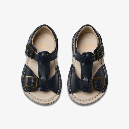Playsun Toddler Navy Leather | Clarks outlet