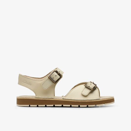 Playsun Kid Off White Leather | Clarks for sale