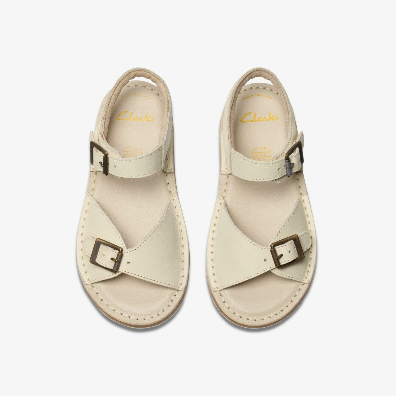 Playsun Kid Off White Leather | Clarks for sale