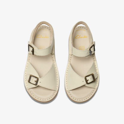 Playsun Kid Off White Leather | Clarks for sale