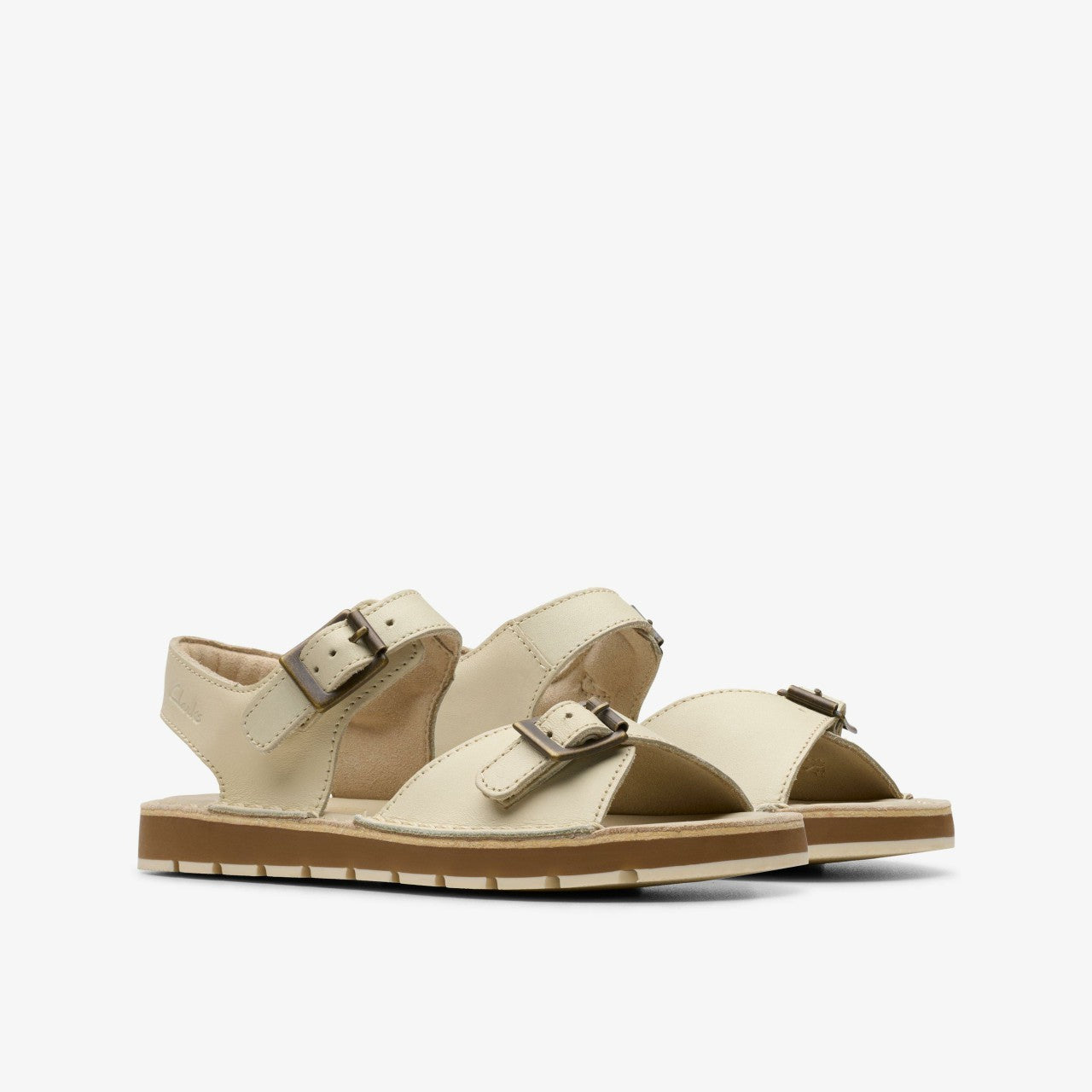 Playsun Kid Off White Leather | Clarks for sale