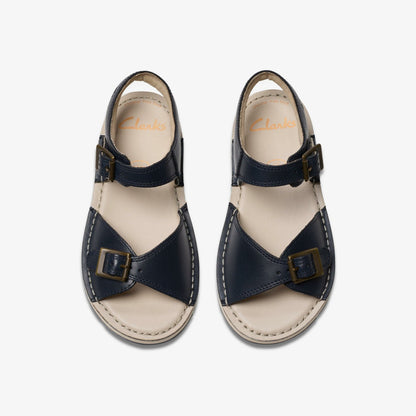 Playsun Kid Navy Leather | Clarks Sale