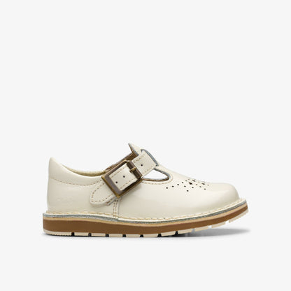 Joyful Skip Toddler White Patent | Clarks discount