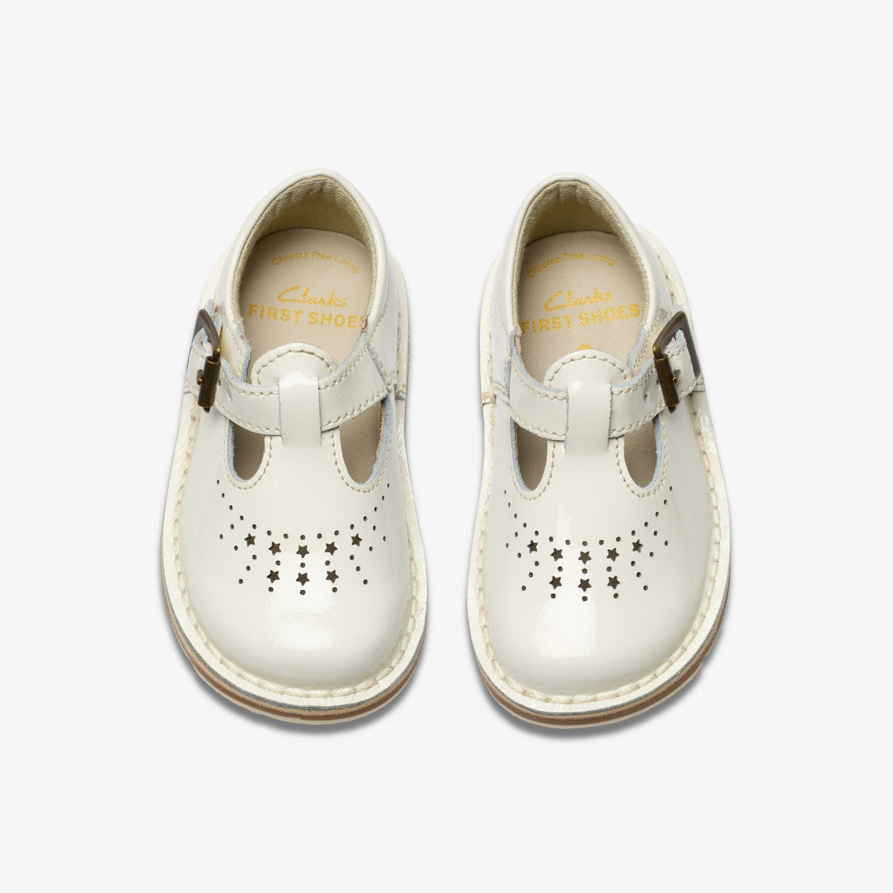 Joyful Skip Toddler White Patent | Clarks discount