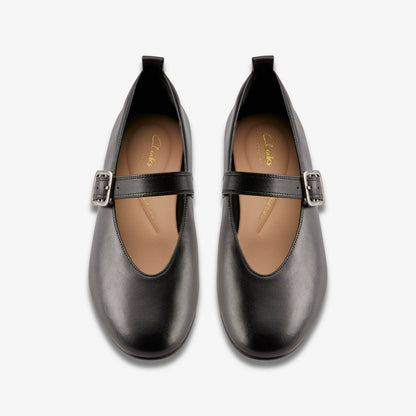 Fawna Bar Black Leather | Clarks on Sale