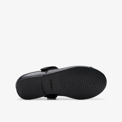 Finja Gem Kid Black Leather | Clarks outlet