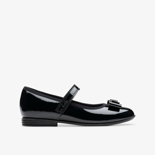Finja Tap Older Black Patent | Clarks discount