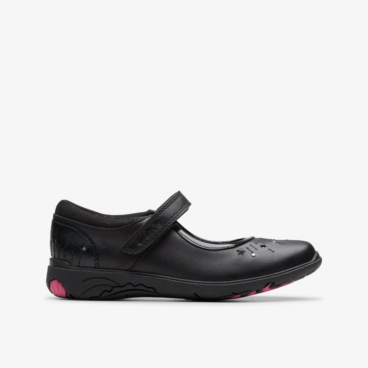 Relda Wish Kid Black Leather | Clarks outlet
