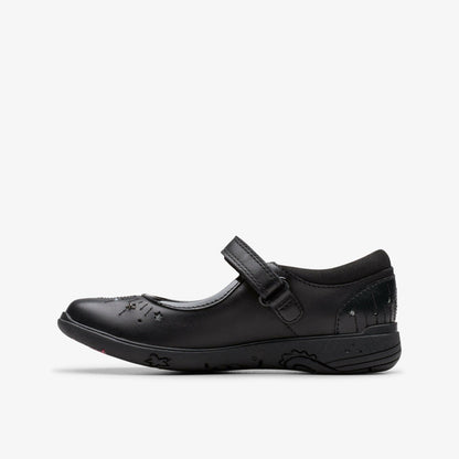 Relda Wish Kid Black Leather | Clarks outlet