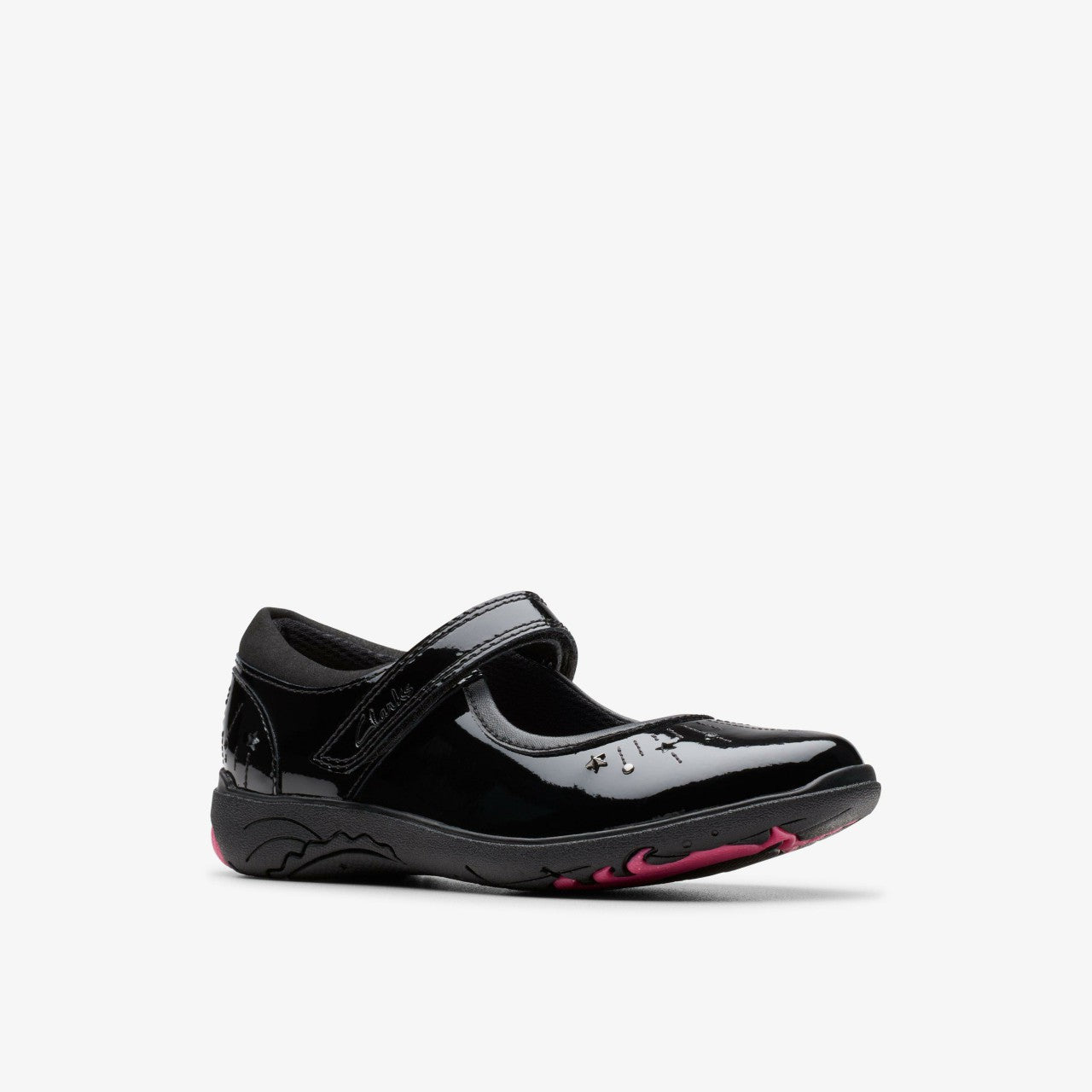 Relda Wish Kid Black Patent | Clarks discount