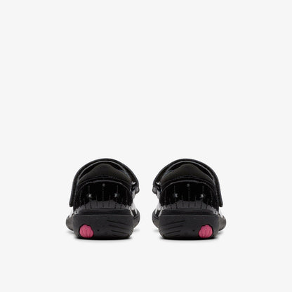 Relda Wish Kid Black Patent | Clarks discount