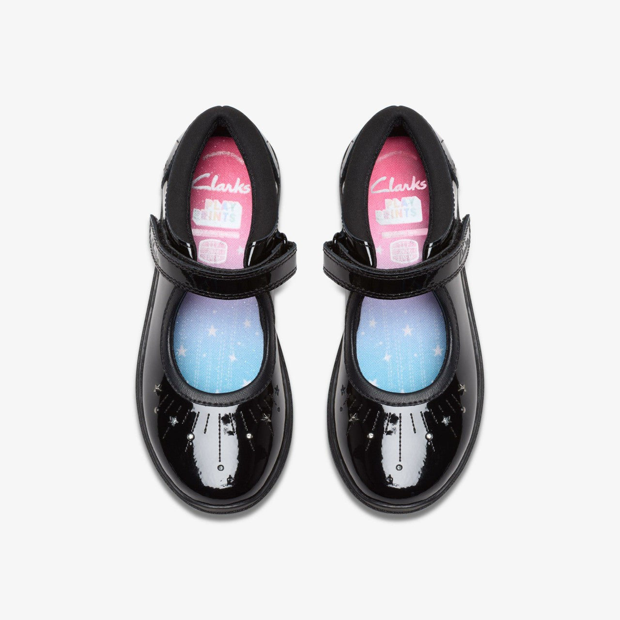 Relda Wish Kid Black Patent | Clarks discount