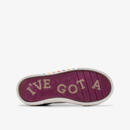Roald Dahl Charlie & the Chocolate Factory Foxing Mix Kid Purple Canvas | Clarks Sale