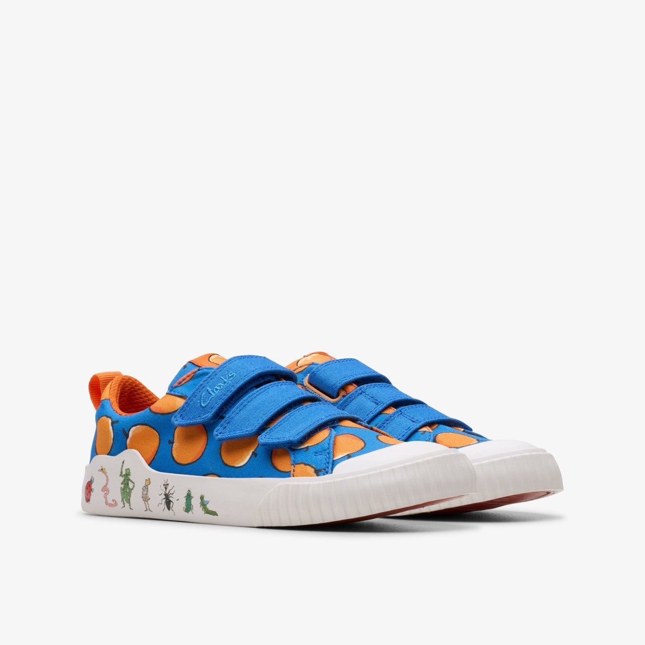 Roald Dahl James & the Giant Peach Foxing Air Kid Blue Canvas | Clarks outlet