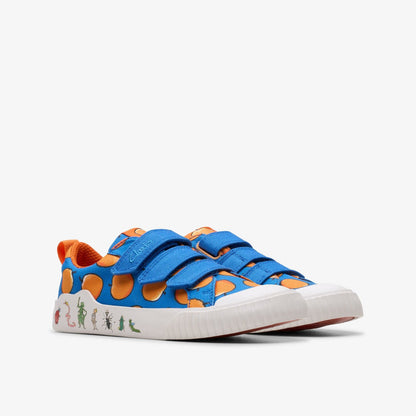 Roald Dahl James & the Giant Peach Foxing Air Kid Blue Canvas | Clarks outlet