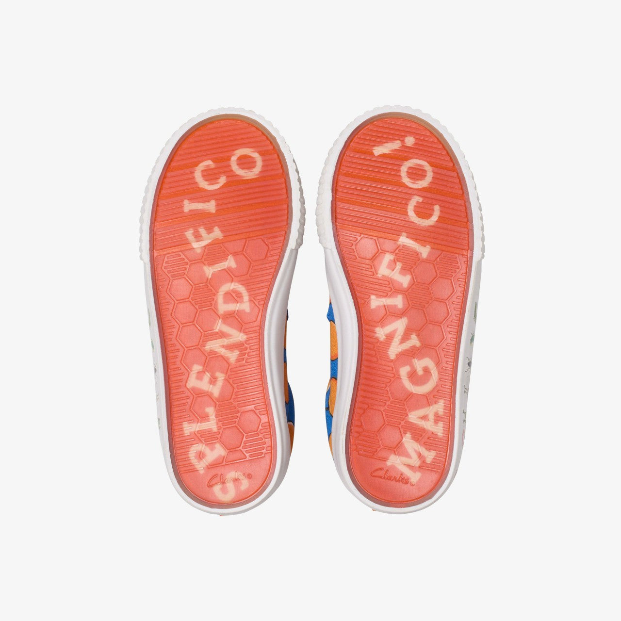 Roald Dahl James & the Giant Peach Foxing Air Kid Blue Canvas | Clarks outlet