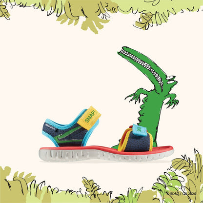 Roald Dahl The Enormous Crocodile Surfing Ace Kid Navy Print | Clarks outlet
