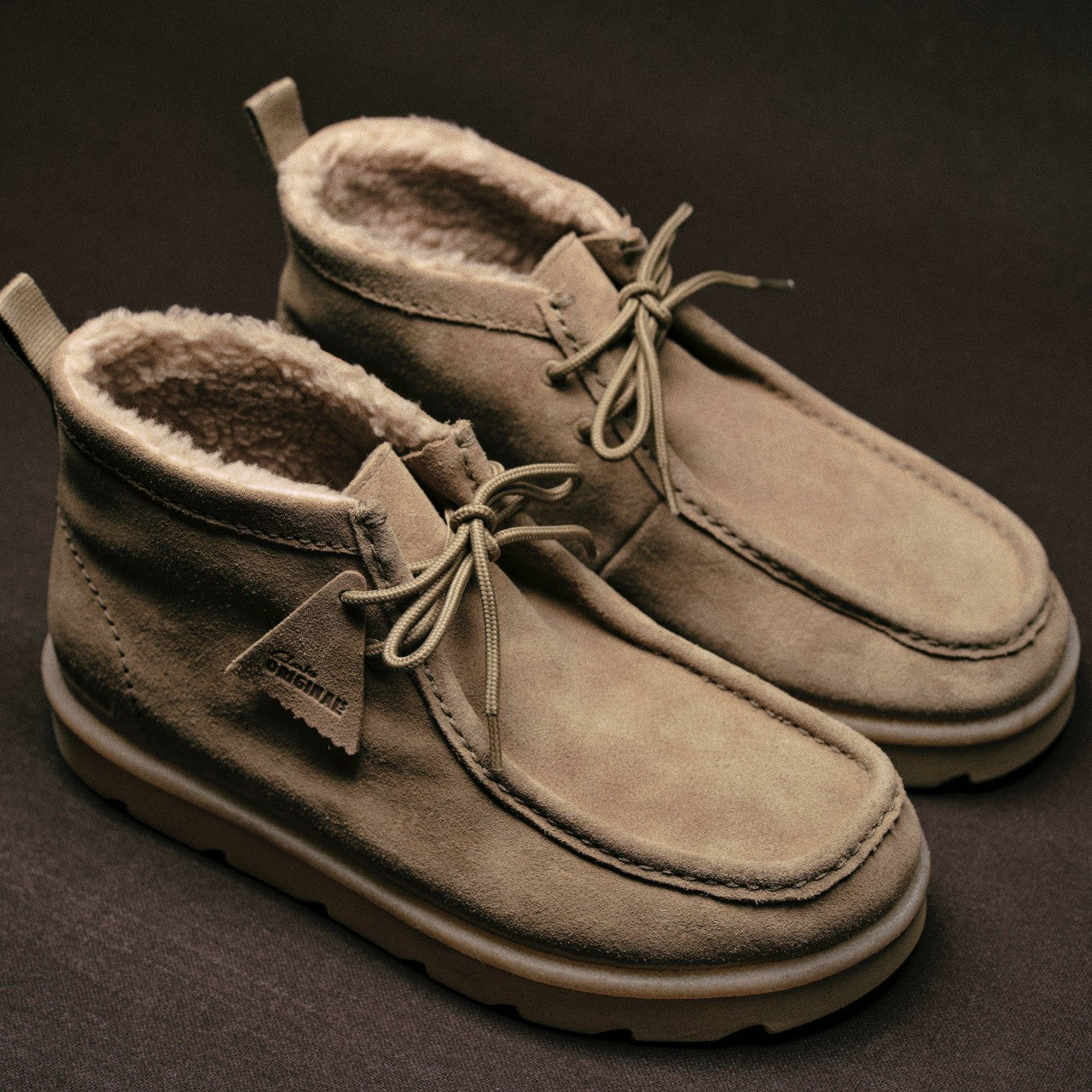 Meare Walla Boot Dark Sand Warmlined | Clarks on Sale