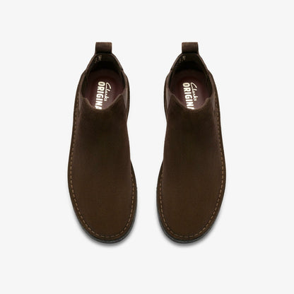 Desert Chelsea Dark Brown Suede | Clarks for sale