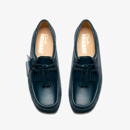 Wallabee Dark Teal Leather | Clarks online