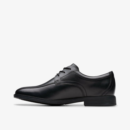 Jonwin Loop Youth Black Leather | Clarks for sale