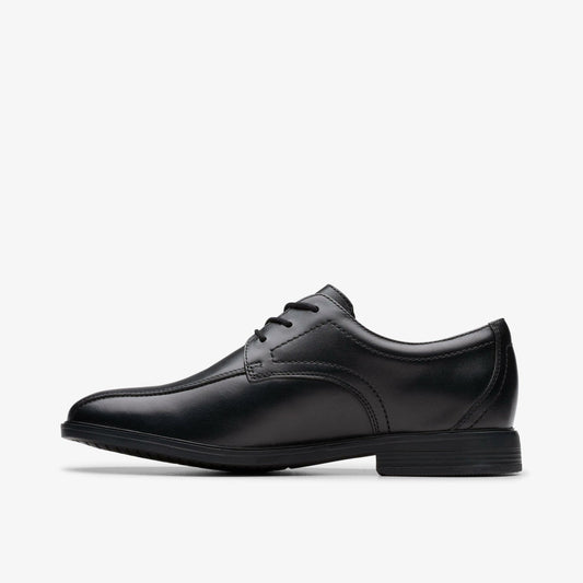 Jonwin Loop Youth Black Leather | Clarks for sale