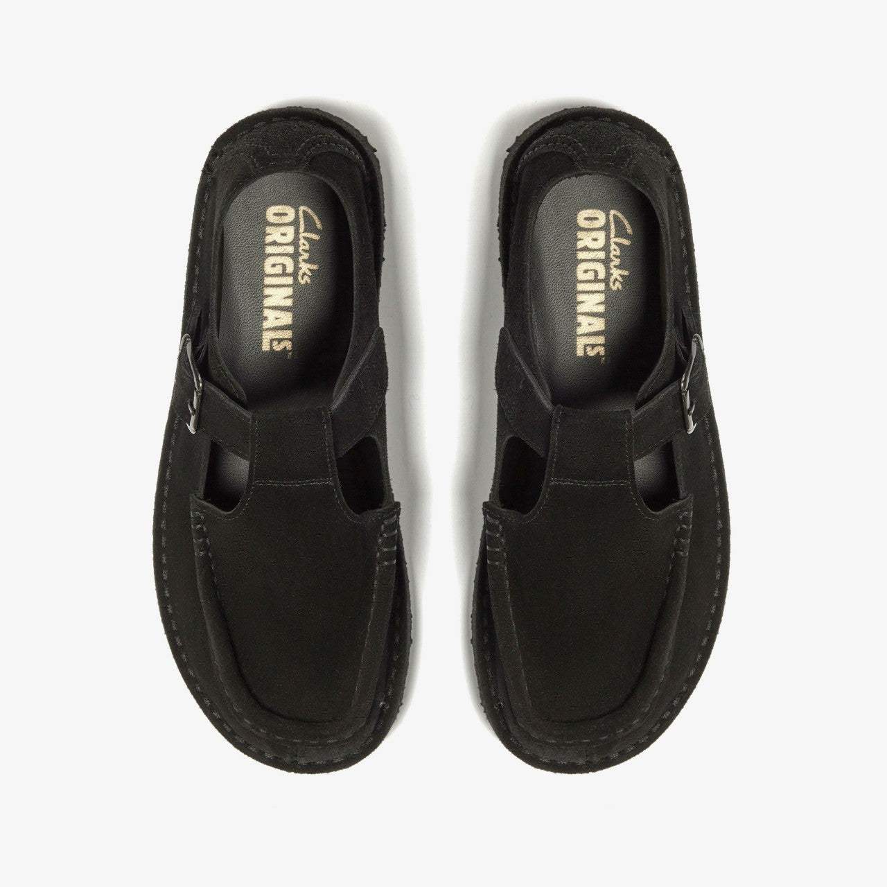 Nomad T Bar Black Suede | Clarks Sale
