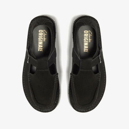 Nomad T Bar Black Suede | Clarks Sale