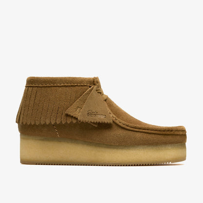 Wallabee Wedge Fringe Light Tan Suede | Clarks for sale