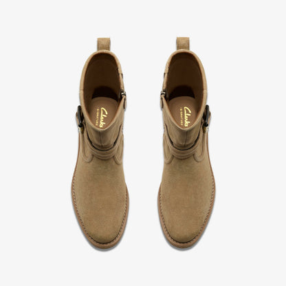 Nella Mid Dark Sand Suede | Clarks discount